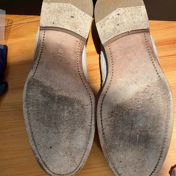 TOD’S Men’s Tan Suede Brogue Shoes Sz 10 - Picture 9 of 9